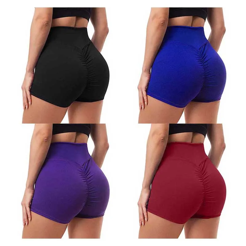 Femmes Fitness Shorts Sexy Push Up Yoga Pantalons Courts Dames Contrôle Du Ventre Shorts De Sport D'été Femme Sexy Hot Shorts 10 Couleurs 050414