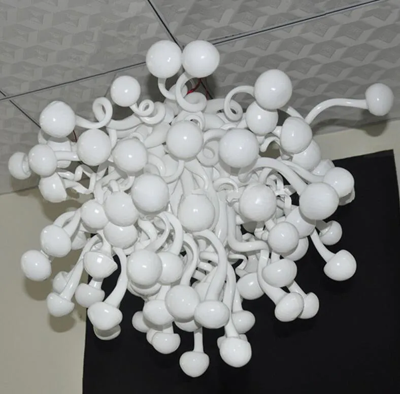 Lamps Murano Chandelier Hanging Light White Pendant Lighting Mushroom Handmade Blown Glass Italian Chandeliers