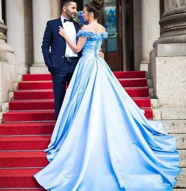 Light blue color gown hot sale