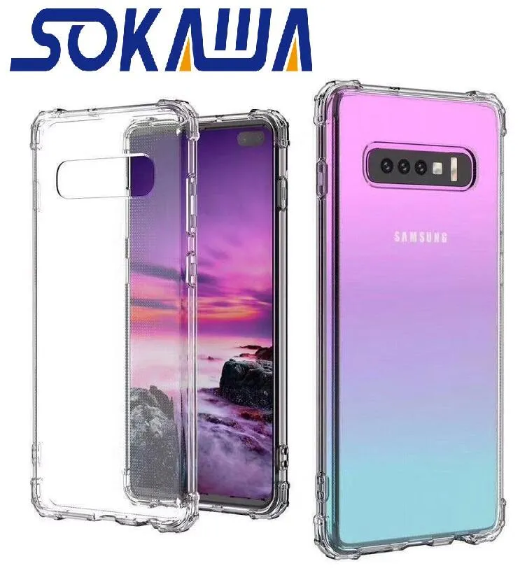 Samsung Galaxy S10E S10 Plus S10 5G M10 M20 M30 A10 A50 A30ケース透明ソフトTPUスリムジェルスキン保護クリアシリコン電話カバー