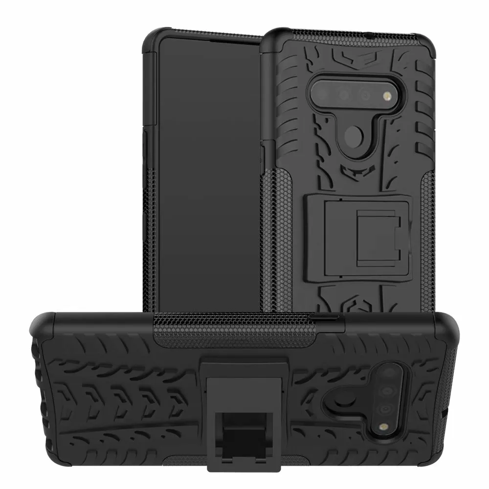 Dual Layer Stoß- Slim schütz mit Ständer Hard Case Cover für LG Stylo 6 LG Q51 Q510 k51 LG v60 G9 V50S G8X ThinQ V40 V30 V35 G7