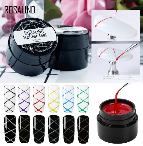 Nail Gel Wire Ritning Ritning Spindelmålad LED / UV Flower Lim 5ml Lack