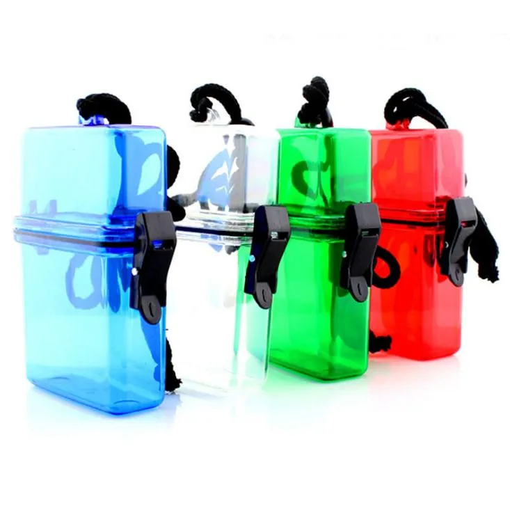 Outdoor Swim Waterproof Plastic Container Storage Case Key Money Box  Diabolo Card Holder Colorful Multicolor Sports NEW SN2308 From Szyang,  $1.57