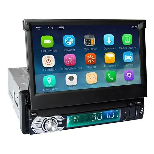 Ezonetrônica RM-CT0008 HD 7 em Dash Car Stereo Radio Radio Din Android 5.1 Carro Jogador de Carro Wifi FM GPS Navigator - Preto