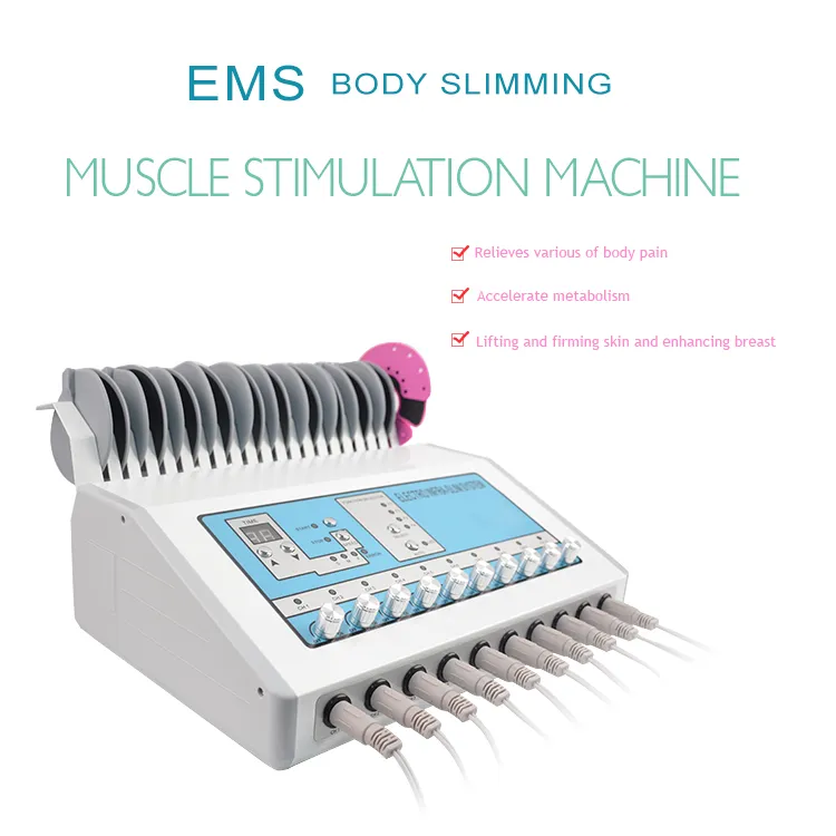 Russian Wave EMS Slimming Elektrisk muskelstimulator Elektroterapi Elektrod Pad viktminskning maskin