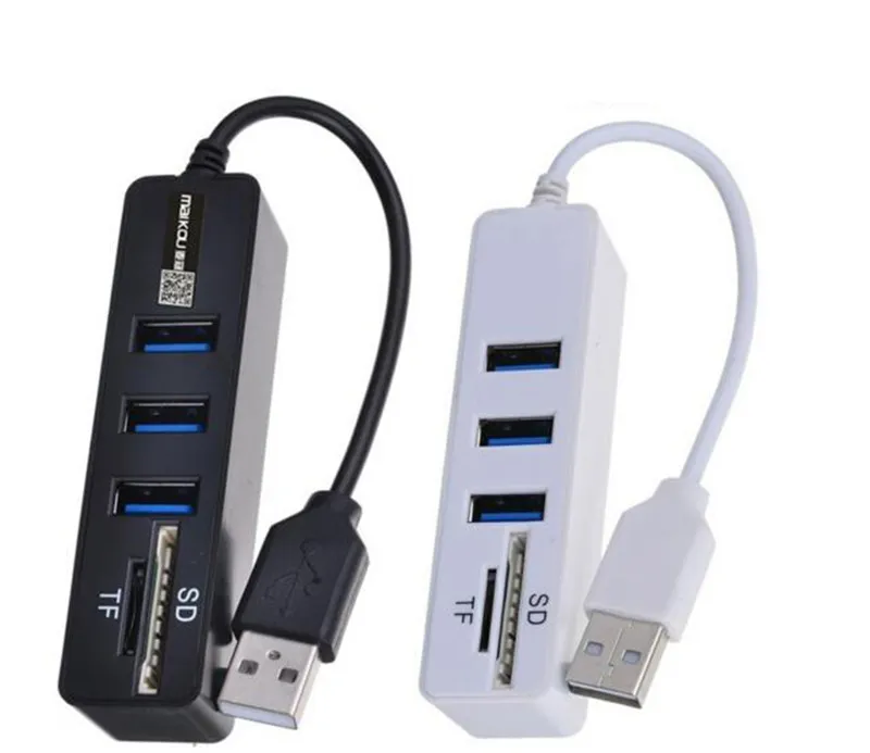 Hub3.0 USB2.0 Hub متعدد USB الفاصل HUB2.0 HAB SD TF قارئ بطاقة متعددة لاستخدام الكمبيوتر المحمول الكمبيوتر