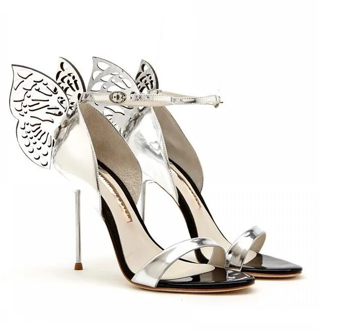 Hot Sale-Sophia Webster butterfly wings sandals gladiator high heels ankle strap stilettos party dress sandals zapatos mujer