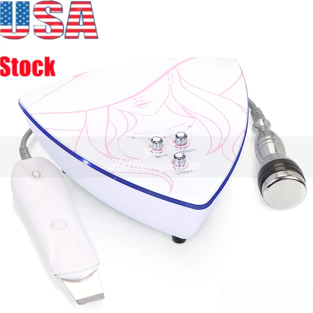 USA Stock Home Use Facial Cleaning Acne Treatment Skin Rejuvenation Beauty Instrument Newest Skin Scrubber Ultrasonic Face Cleaner for Salon