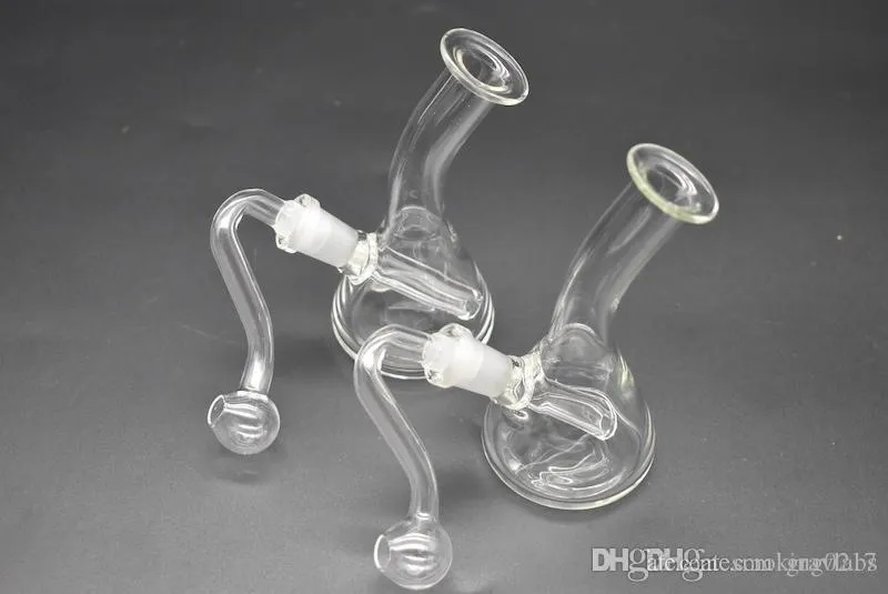 Pas cher petit barboteur plate-forme pétrolière tuyau d'eau épais capiteux nouveau design tuyau de fumer de l'eau mini verre bong plate-forme pétrolière tuyau livraison gratuite