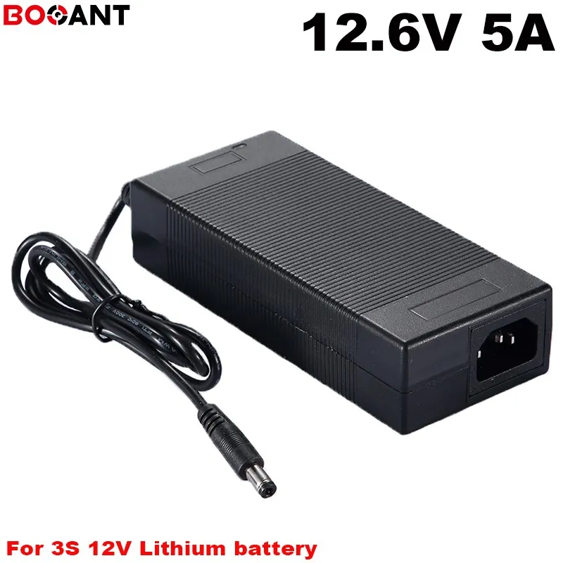 12.6V DC XRL RCA port 5A fast Charger for 3S 12V Lithium Battery pack Input: 100 VAC-240 VAC 12V 5A E-bike electric bike Charger