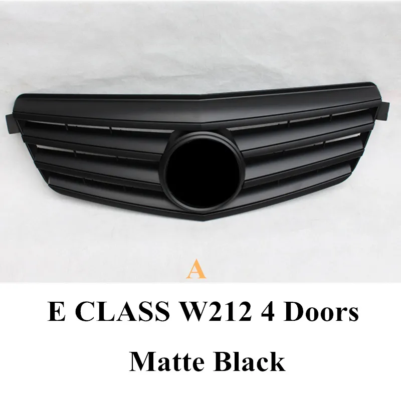 1 piece For BEN-Z E CLASS W212 4 Doors Black Kidney Mesh Grilles Replacement ABS Front Racing Grill Grille