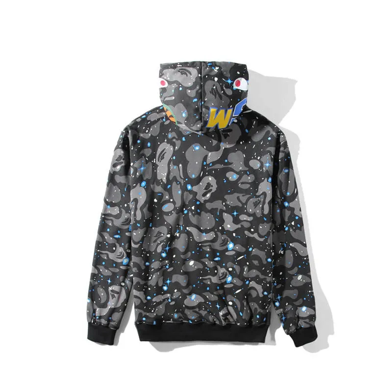 Space camo shark 2025 hoodie