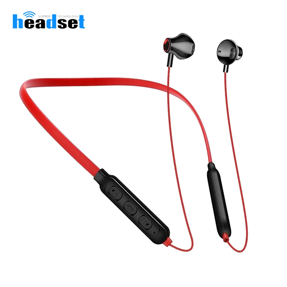 Magnetic Sports TWS 5.0 Bluetooth hörlurar hörlurar nacke trådlöst headset brusreducering musik öronproppar för iPhone Samsung hörlurar