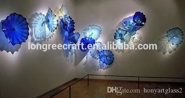 플레이트 램프 현대 미술 장식 날아가 무라노 맞춤형 벽 마운트 유리 램프