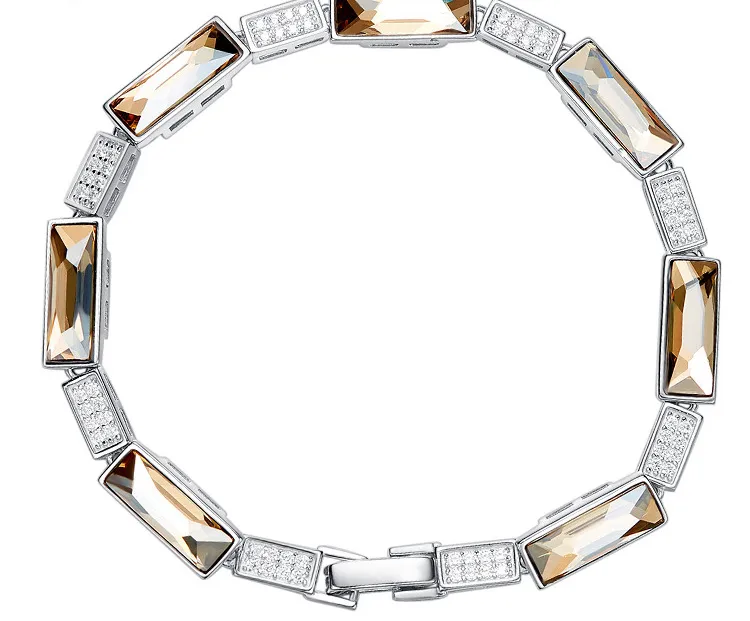 Fashion-S925 sterling silver personality trend accessories bracelet adopts the Swarovski crystal bracelet