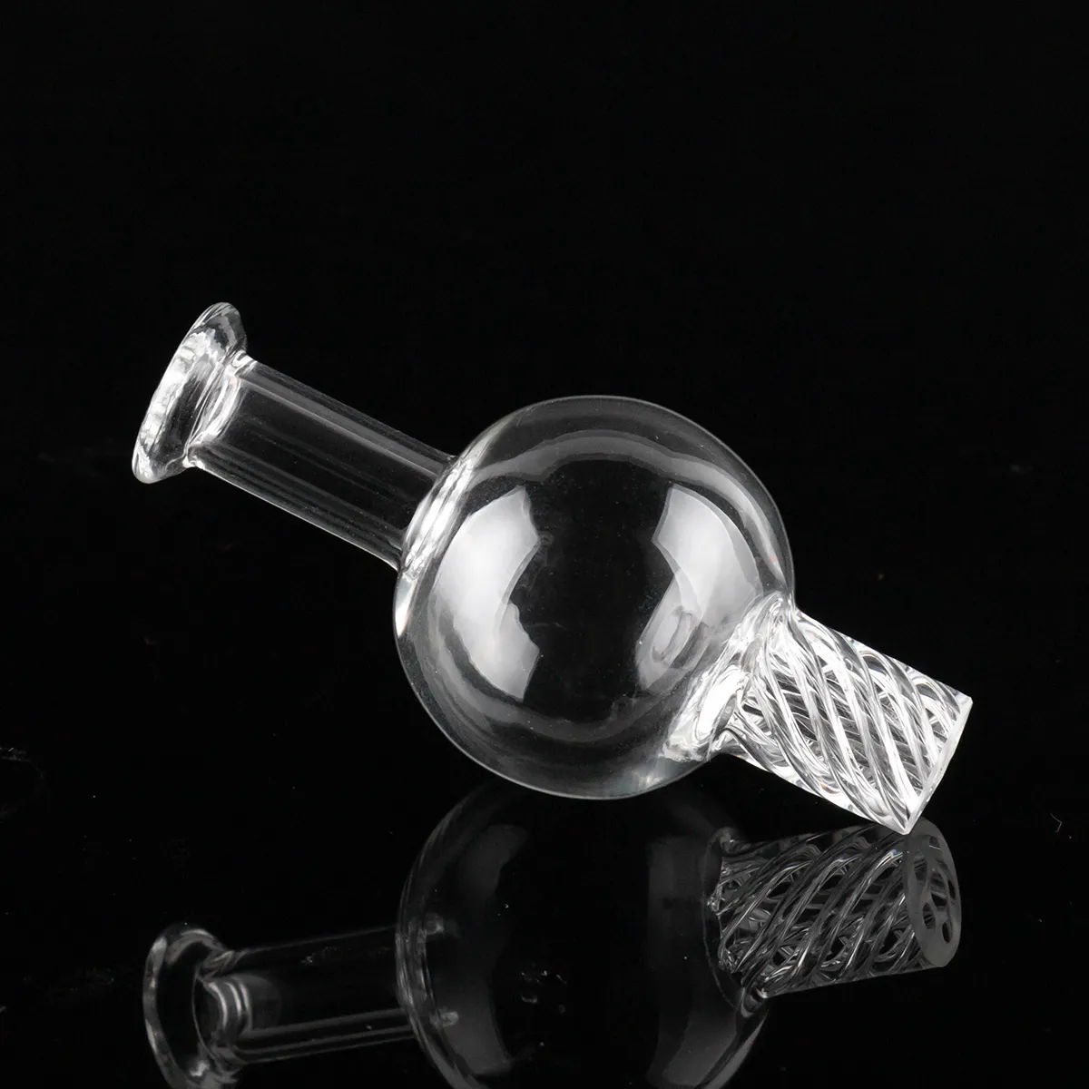 Accessori per fumatori Bolla di vetro Sprinning Carb Cap Per banger al quarzo da 25mm 30mm Flat Top Bottom Martelletto Banger tubo dell'acqua secchio