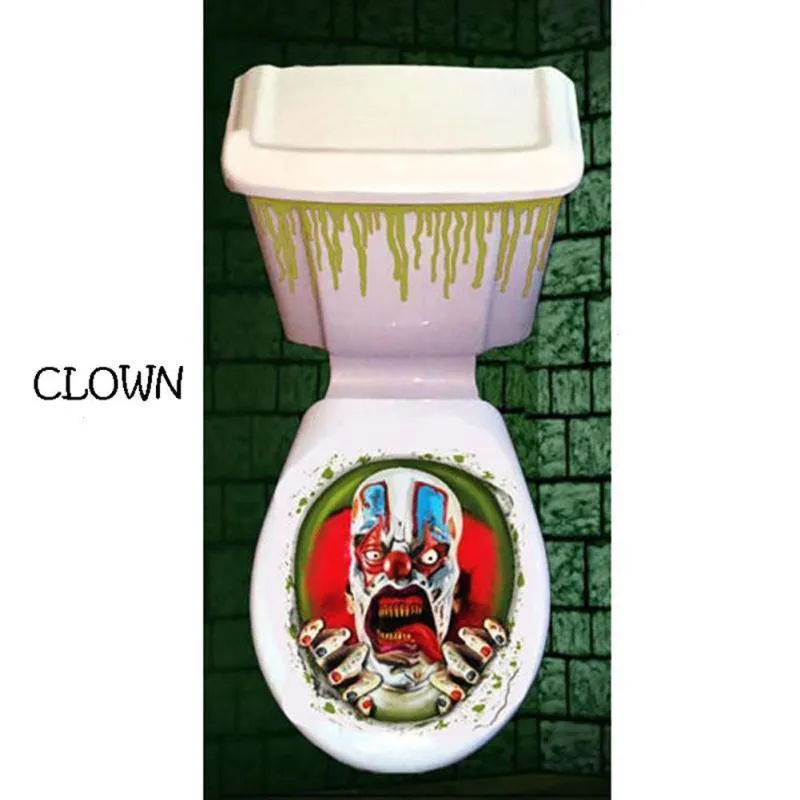 Halloween WC Sockel Pan Abdeckung Aufkleber Wasserdicht Badezimmer  Toilettensitz Aufkleber Gruseliger Zombie DIY Vinyl Aufkleber Horror PVC  Poster
