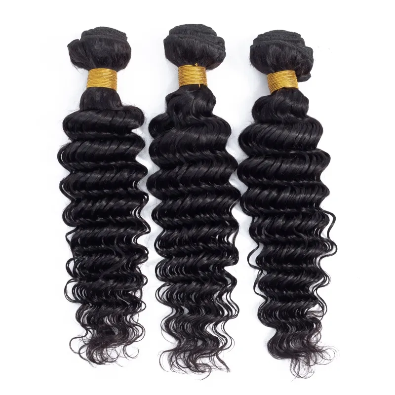 3 Bundle Indian Deep Wave Seamles Lace+4x4 Closure Deep Wave HD Closures | Our Waviest hair with THE Thinnest  main image 4