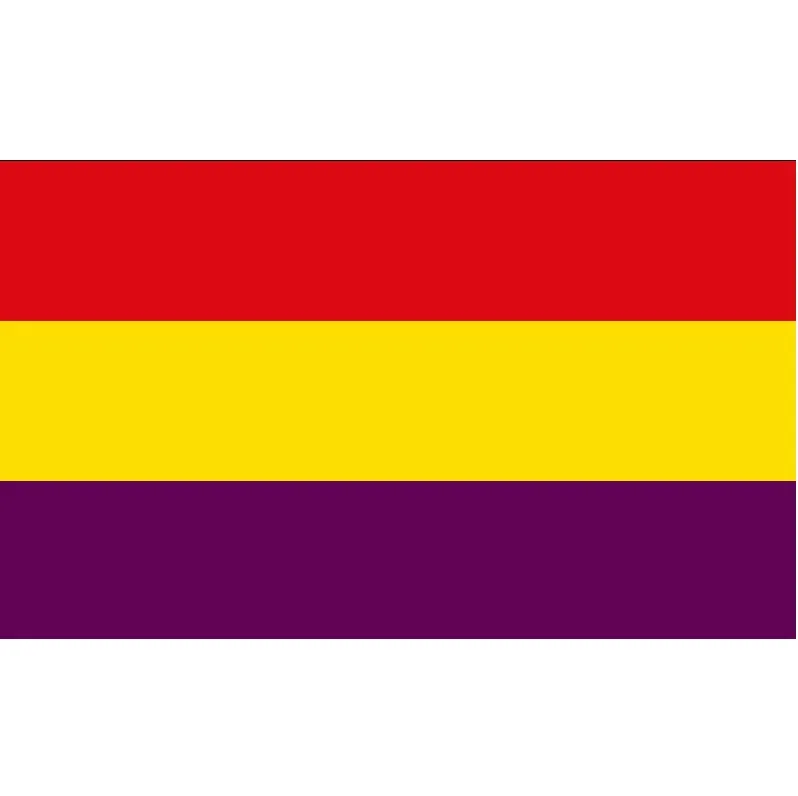 Benutzerdefinierte 90x150cm Flaggenbanner Spanien-Reich Zweite Spanische Republik Hochwertiger Polyesterdruck Fliegende hängende historische Flaggen