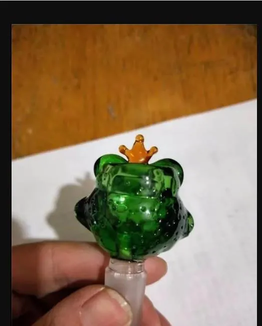 Testa in schiuma di vetro a forma di rana colorata Bong in vetro Bruciatore a nafta Tubi per l'acqua in vetro Piattaforme petrolifere Senza fumo