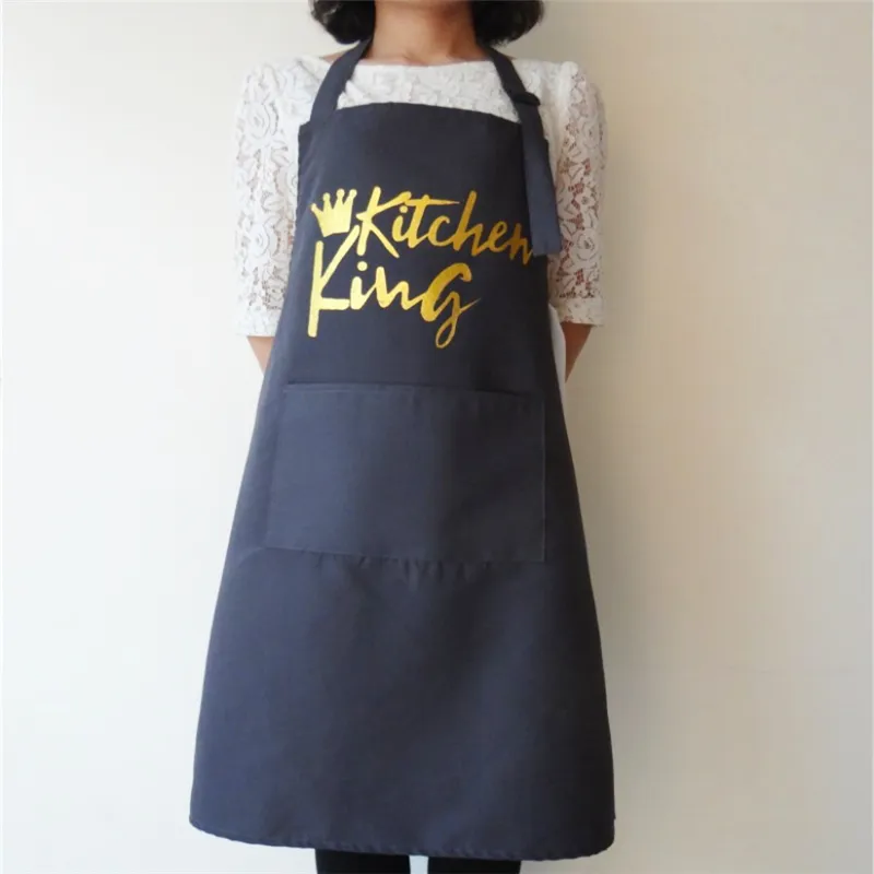 New Apron Outsides BBQ Senior Kitchen Cleaning Apron for Women Men Cooking Restaurant Waitress Custom Print Logo
