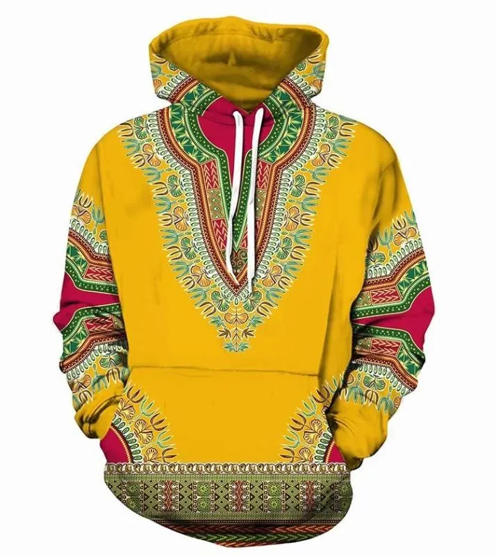 Bazin Riche Män African Dashiki Hoodie Traditionell 3D Mönster Pullover Kvinnor Hiphop Afrikanska Kläder Färgglada Etniska Sweatshirt