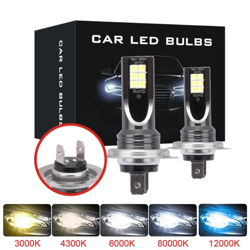 2 pezzi Mini H4 H7 LED faro per auto fendinebbia kit 6000K 3000K 8000K 72W 12000LM H1 H11 9005 HB3 H8 H9 12000K lampadine accessori auto