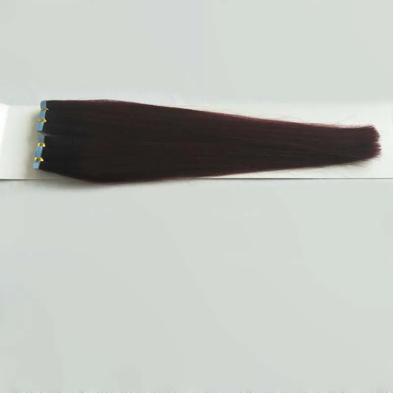 Högsta kvalitet mänsklig remy pu tejp i hårförlängningar full cuticle original brasilianska peruanska indiska malaysiska 150gram hud vävs hår