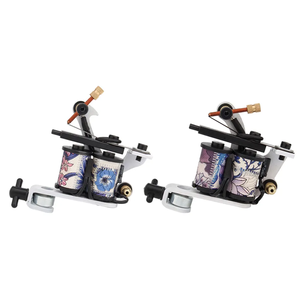 Beginner Tattoo Kit 2 Coil Tattoo Machines Gun Set Voeding Body Art Gereedschap Set Tattoo Permanente Make-up set voor 3958553