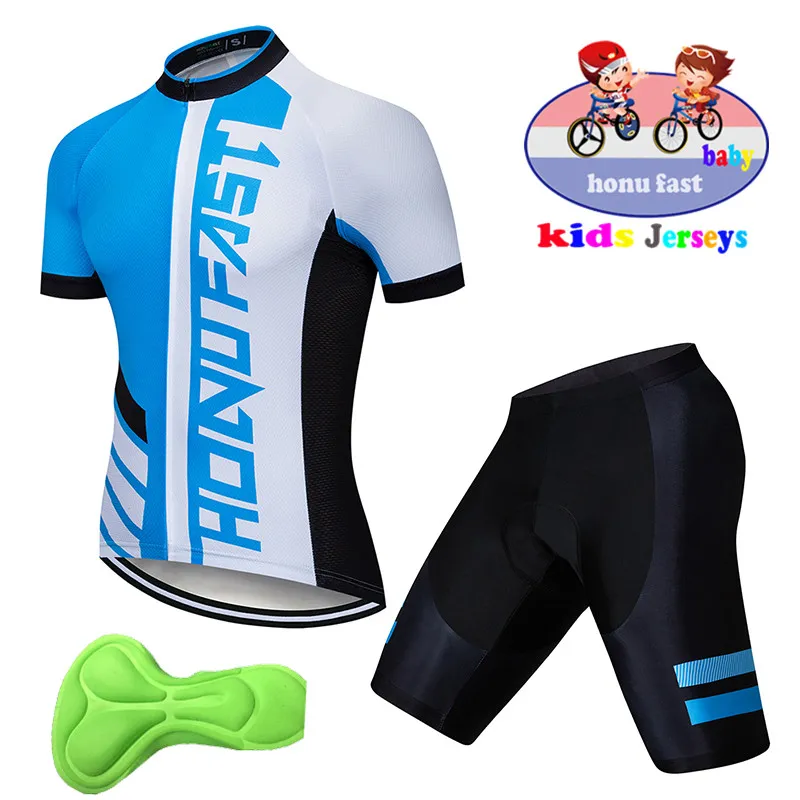 2019 Barn Cykling Jersey sätter MTB Kortärmad tröjor Kids Bike Shorts Outdoor Road Boys Cykling Kläder