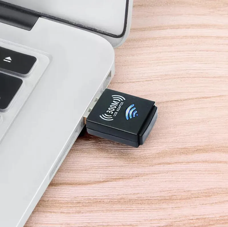 Mini adaptateur USB 2.0 réseau sans fil N 300Mb/s - Clé USB WiFi 802.11n  2T2R