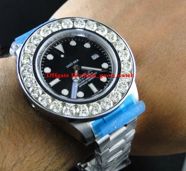 Часы высокого качества 126660 126600 Sea Dweller Deep Diamond Bezel 2813 Автоматический морской черный циферблат DATE Мужские часы Наручные часы221F