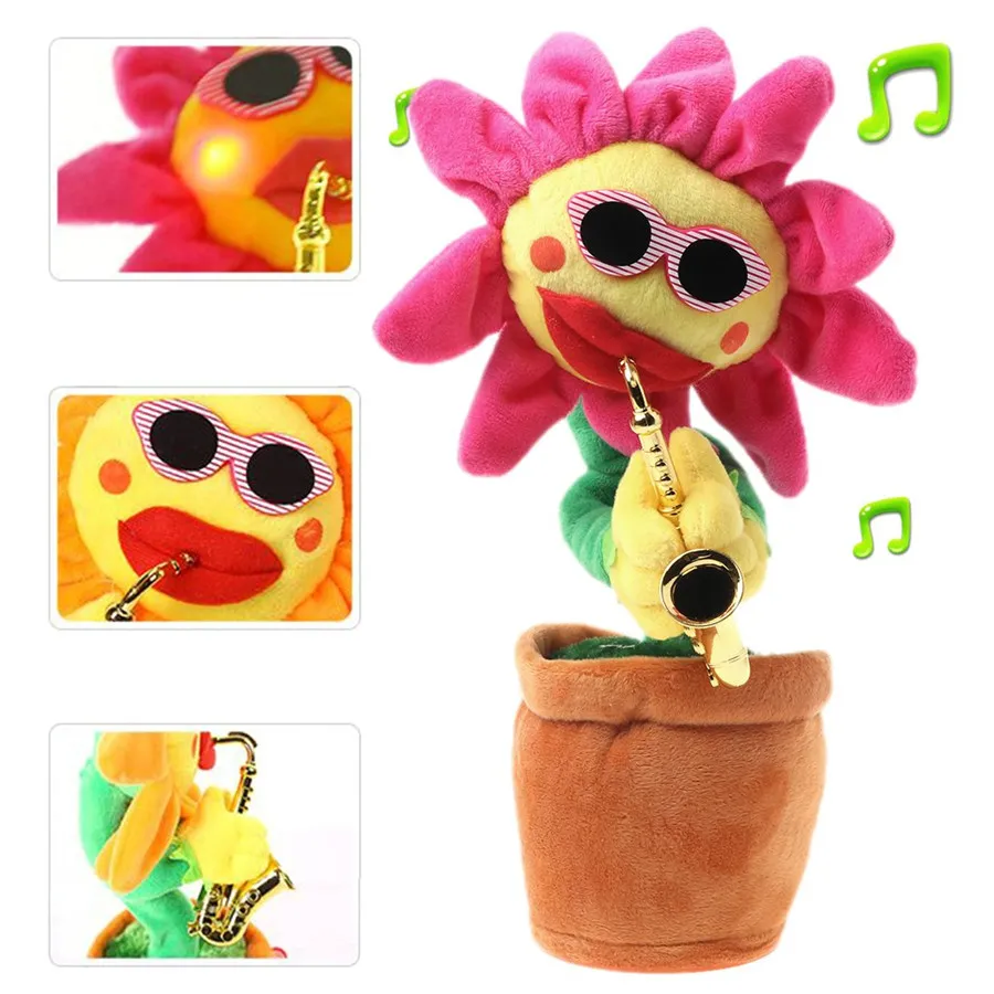 Musical Singing And Dancing Sunflower Soft Plush Funny Creative