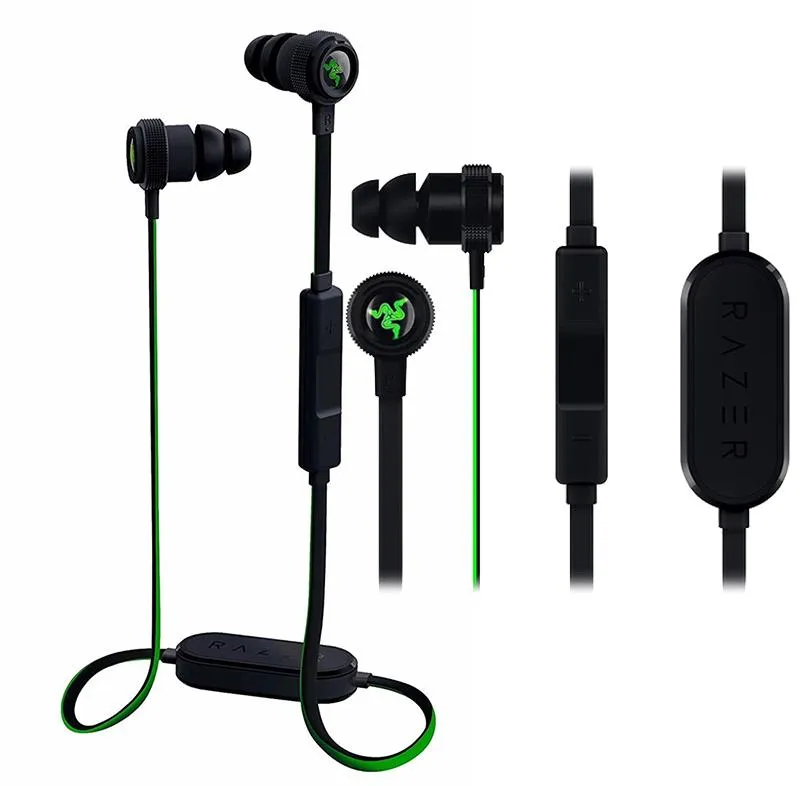 Mobiele telefoon oortelefoons Razer Hammerhead Pro V2 -hoofdtelefoon stereo bas in oortelefoon met microfoon met winkelshoofdsets geluidsisolatie
