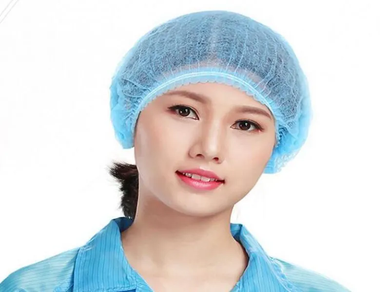 Disposable Hair Net Cap Non Woven Shower Caps Anti Dust Hat Spray Tanning Head Cover