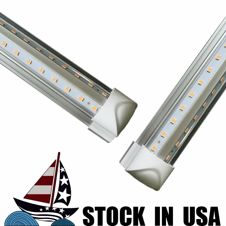 25 Pack T8 V-shape integrated Led Tube light 40W 48W 60W 5 ft 6 ft 8 ft v shape integrated bulb with clear lens frosty lens