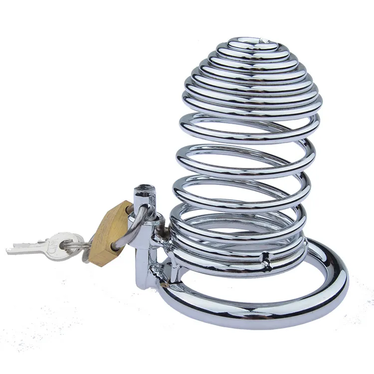 40/45/50 mm rings Can choice Fully Restraint Male Stainless Steel Chastity Device Belt Metal Cock Cage Penis Lock bondage Ring Sex Toys