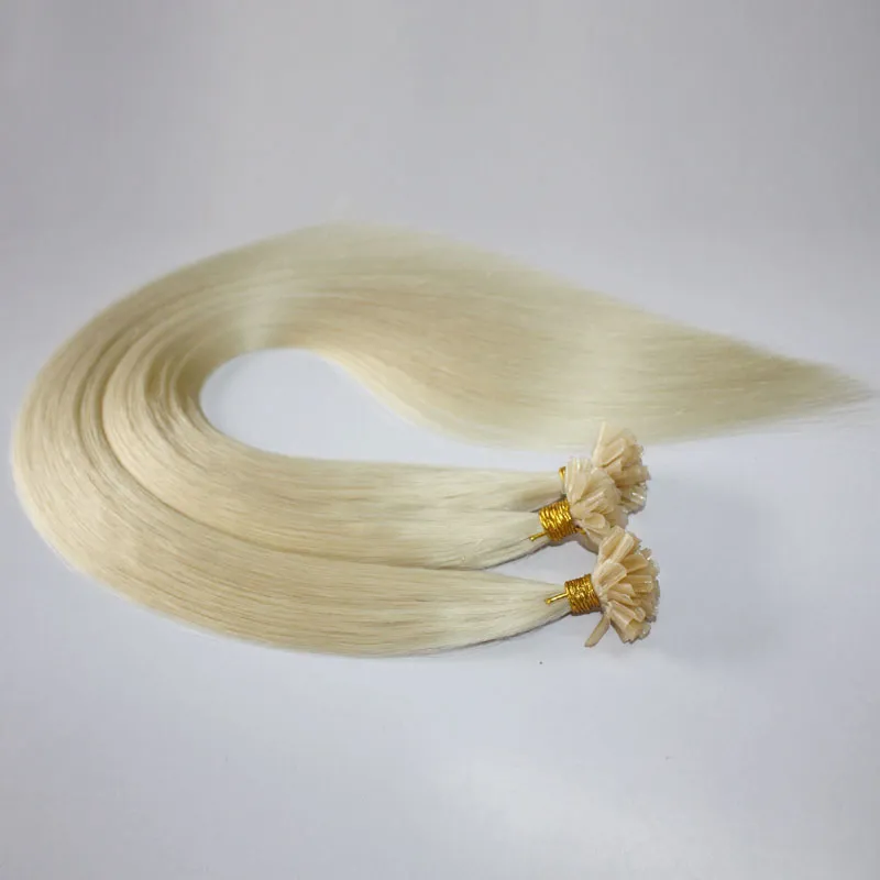 Extensões de cabelo pré-ligadas, 100g, 100 fios, ponta em u, 14, 16, 18, 20, 22, 24 polegadas, opção de 5 cores, cabelo humano remy indiano brasileiro