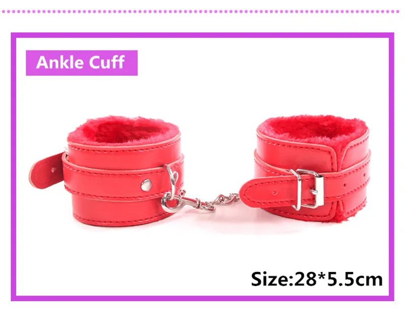 Kit BDSM 7 Pièces En Nylon Et Cuir - Menottes, Fouet, Accessoires Pour Adultes