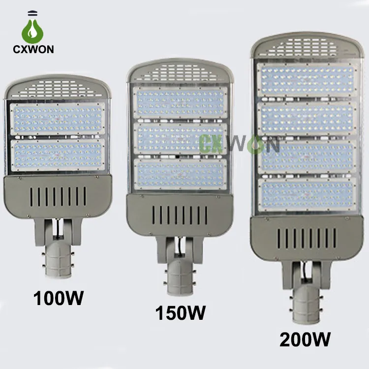 LED Street Lights 85-265V 60W 90W 100W 150W 200W Top quality Chip Meanwell Power Supply Off Road Light 5 years warranty