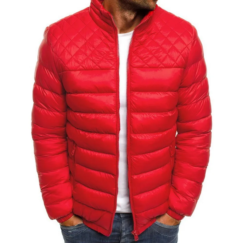 Мужская пуховика Parkas зимняя куртка мужчины хорошая мода осенняя молния пальто на молнии пальто вагуста