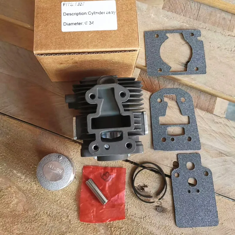 Cylinder & Piston With Gasket 34mm Fits Kawasaki TJ27 TJ27E Hedge