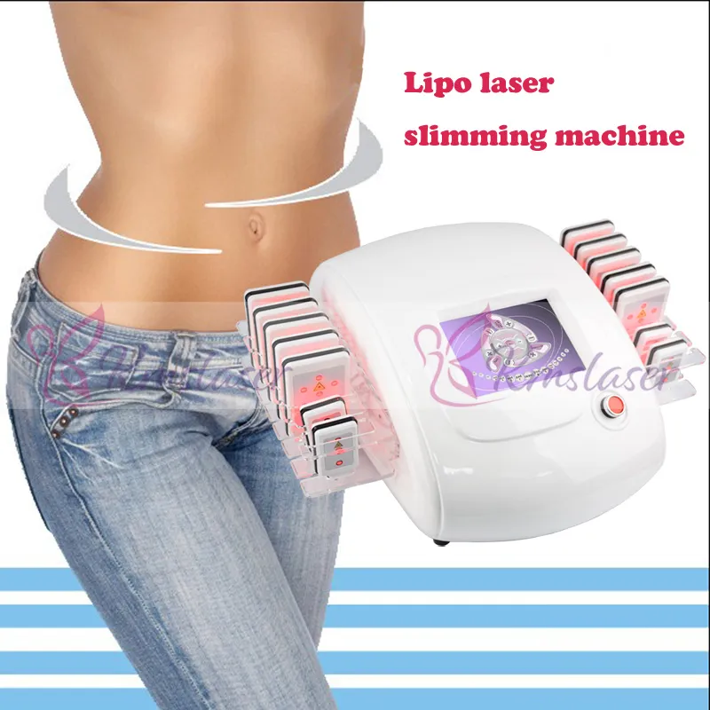 Frete Gratis!!! Lipo Laser lipólise emagrecimento máquina Diode LLLT 650nm 14 Pads Salão do sistema ou perda de Uso Doméstico Peso beleza equipamentos