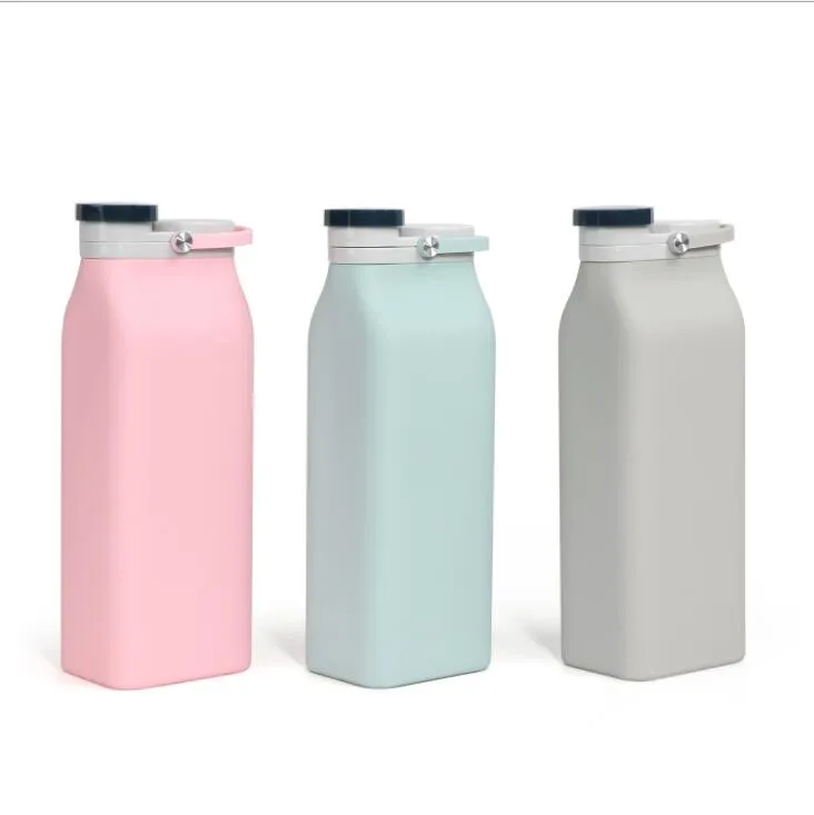 Faltbare Wasserflasche Tragbarer Zusammenklappbarer Milchflaschen