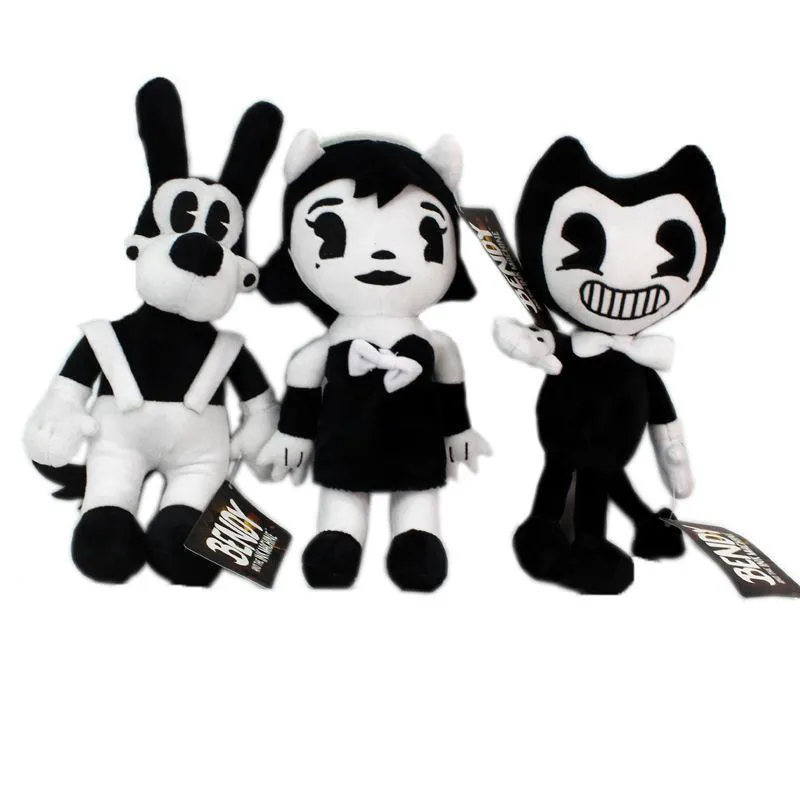 Novo Jogo de brinquedos de pelúcia 3 tipos 11.5" 30 centímetros Bendy Dog Bendy eo melhor presente de Natal Ink Máquina Plush Doll Toys Chidlren