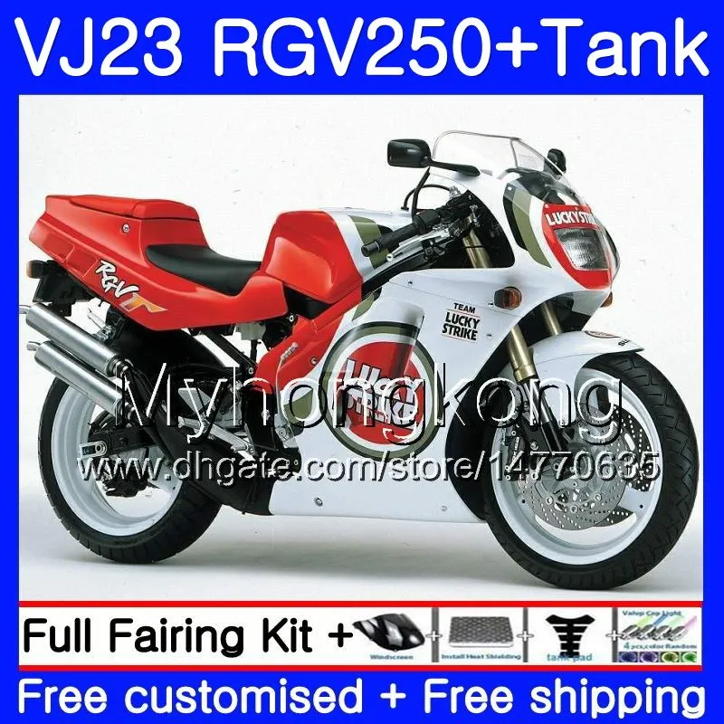 Lichaam + tank voor Suzuki VJ23 RGV-250 Lucky Red Hot 1988 1994 1995 1996 1997 1998 309HM.63 RGV250 VJ21 VJ 22 RGV 250 88 94 95 96 97 98 FACKING