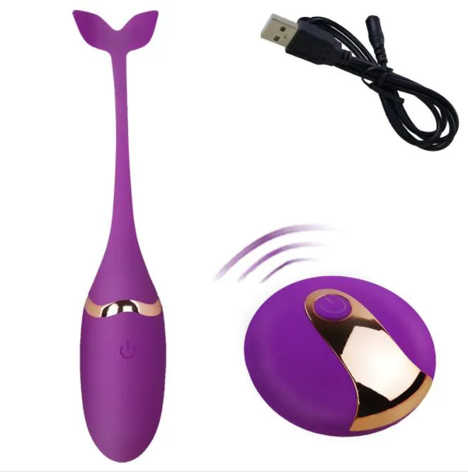 Oeufs vibrants télécommande sans fil oeufs de saut silicone vibrateur étanche balles de Kegel exercices jouets sexuels USB rechargeable