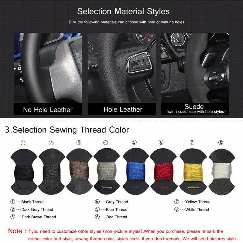 Custom Made Anti Slip Black Suede DIY Car Steering Wheel Cover for Audi S1 8X S3 8V Sportback S4 B8231T