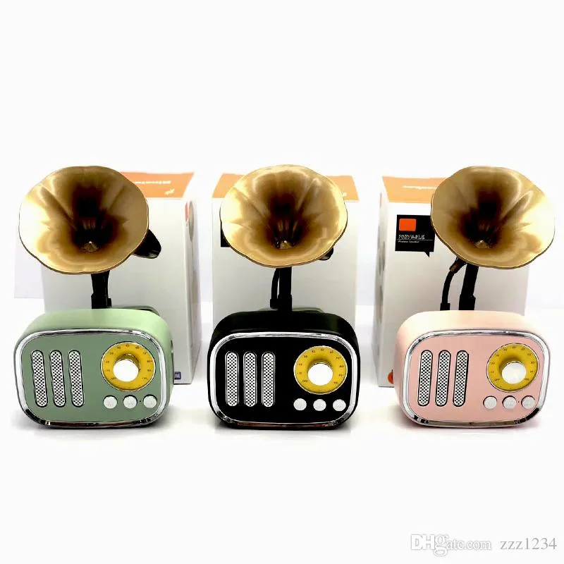A67Retro Gramophone Music Box Mini Portable Wireless Bluetooth Speaker