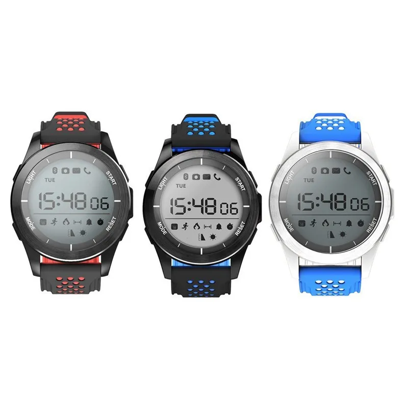 F3 Reloj inteligente Medidor de altitud Deportes Bluetooth IP68 Impermeable Natación Reloj de pulsera inteligente Podómetro Pulsera inteligente al aire libre para Android iPhone